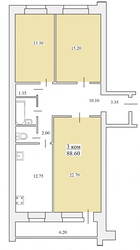 продам 3х ком. квартиру 90м2 в новостройке