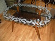 Столешница с пескоструйным рисунком